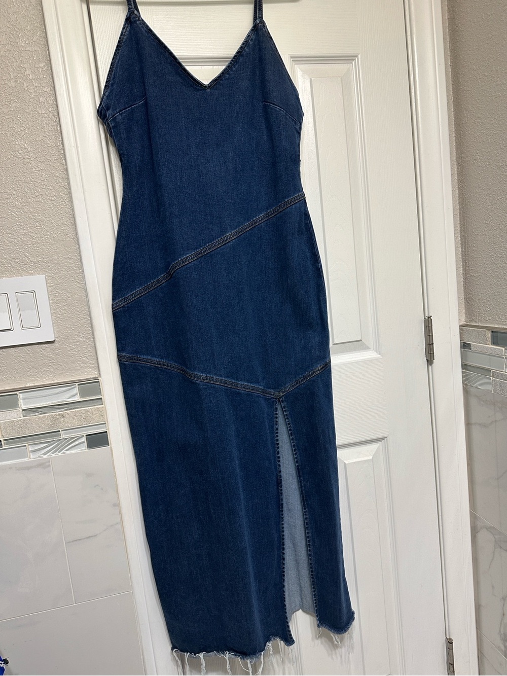 Reformation Novelle Denim Midi Dress